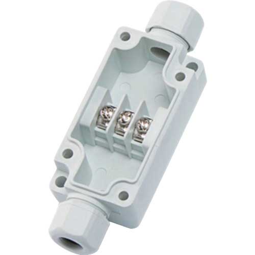 タカチ ケーブルグランド付端子ボックス(JAN付き) W65×H33×D24 ライトグレー TMC-3PG-TR