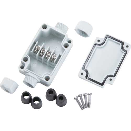 タカチ ケーブルグランド付端子ボックス(JAN付き) W60×H40×D24 ライトグレー TMC-4PG-TR