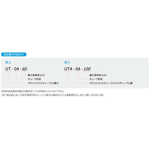 潤工社 ラウンドコイルチューブ UT 1-6X4mm 最大使用長90cm 小径タイプ 黒 UT-06-90S