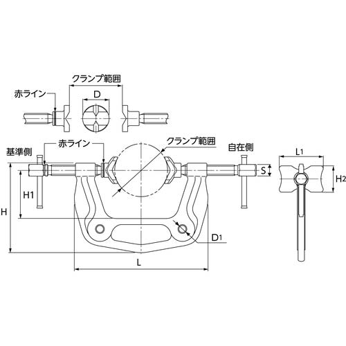 スーパー 溶接用マルチクランプ ディープタイプ 全長151.7mm WMC2D