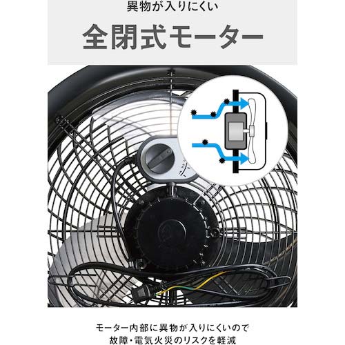 【廃番】CAT 【2025年メーカー今期完売】 サーキュレーター 35cm(壁・床タイプ) ブラック EEMC-14ACBK