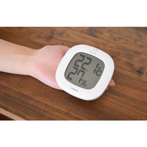 dretec デジタル温湿度計「ルミール」 ホワイト O-423WT