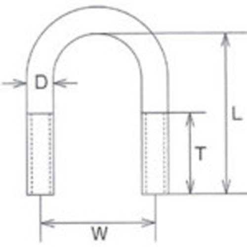 水本 ステンレス 一般鋼管用Uボルト ピッチ50.5mm UK-6M32A