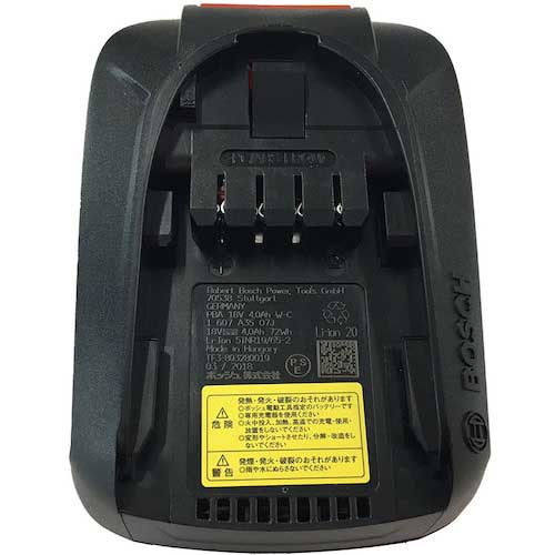 ボッシュ HGリチウムバッテリー18V4.0Ah PBA218