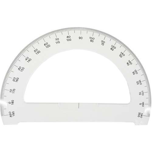 シンワ 分度器180°15cm半円 74918