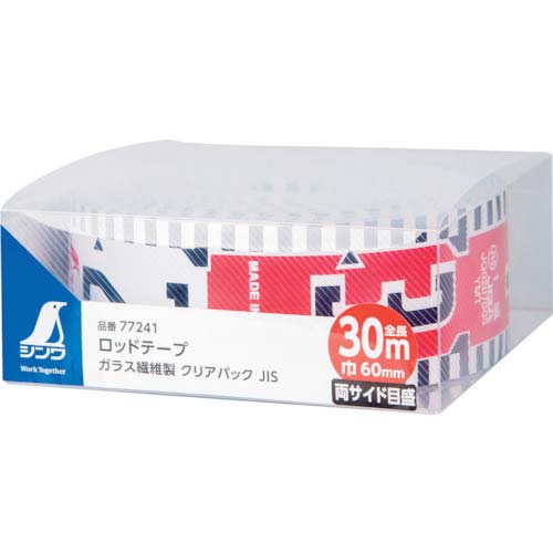 シンワ ロッドテープ ガラス繊維製 30m巾60mm クリアパック JIS 77241