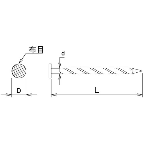 DAIDOHANT SPユニクロスクリュー釘 3.7×90 500g (約60本) 00046807