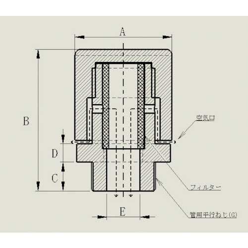 家原ライト工業 空気抜 エアブリーザーC形1/2 20402000