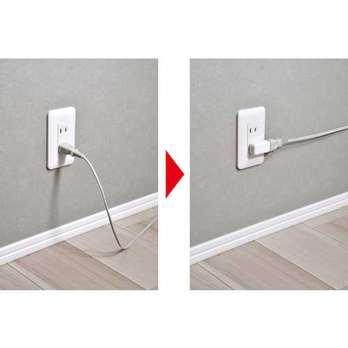 ELPA スペースアダプタ 横型 A-371B(W)