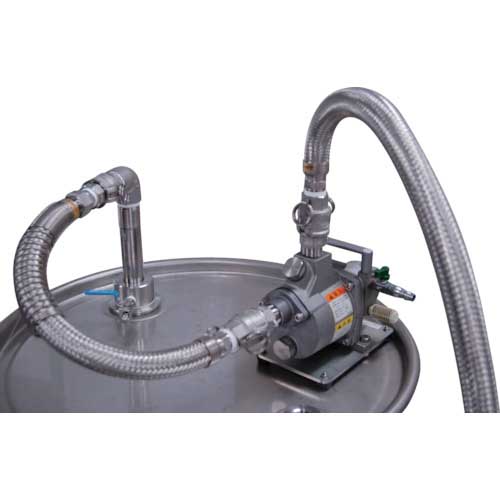 【廃番】アクアシステム エア式ハンディ遠心ドラムポンプ 溶剤 薬品 ACHD-20SUS