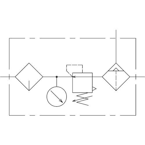 TAIYO エアコントロールユニット/3点セット(オートドレン、ブラケット、角型圧力計付、メタルケース付) EFRL3-08-ABDS