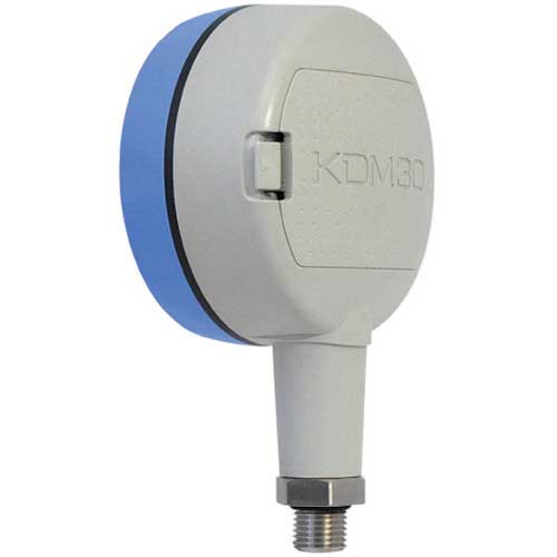 【廃番】クローネ 高精度デジタル圧力計 KDM30 ゲージ圧 外部電源駆動(24V) 青 KDM30-5MPAG-M-BL