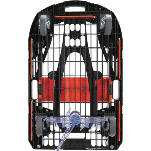 【廃番】TRUSCO 樹脂台車 新型カルティオ 780X490 折畳 黒 【本体+樹脂ストッパー&荷物落下防止柵付】 MPK780-BK-JS-RSK