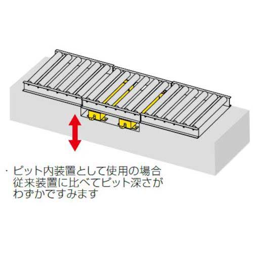 【廃番】東邦大信 TOHO エア式昇降リフト パワーベース 平行リンク内蔵タイプ 幅広型 昇降幅30mm 重荷重 TBL-2000WN