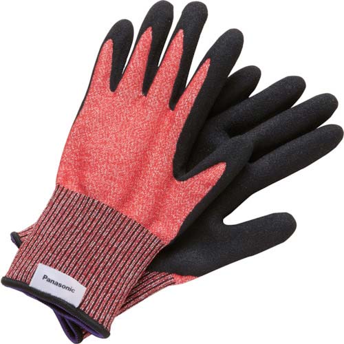 Panasonic 【ストロングンテ】タングステン耐切創手袋 レッド LL WKTG3XR