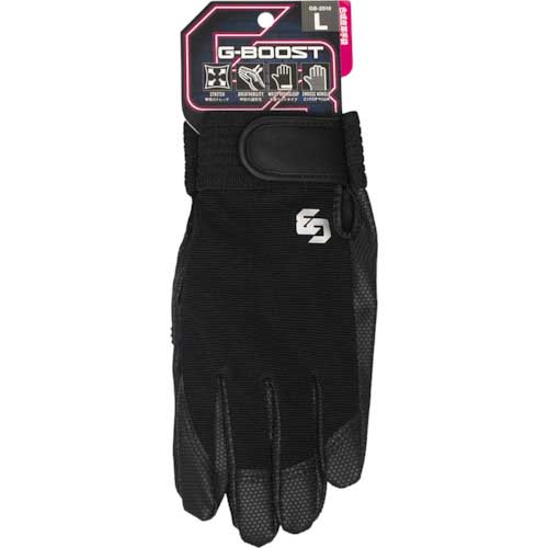 ユニワールド G-BOOST 合成皮革手袋 ブラック M GB-2510-M-BK