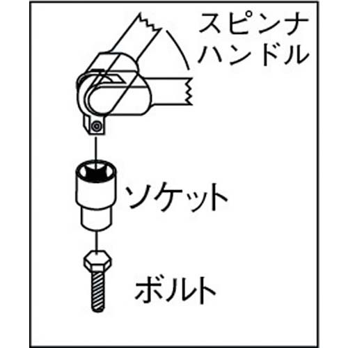 TONE スピンナハンドル 差込角9.5mm 全長250mm 231