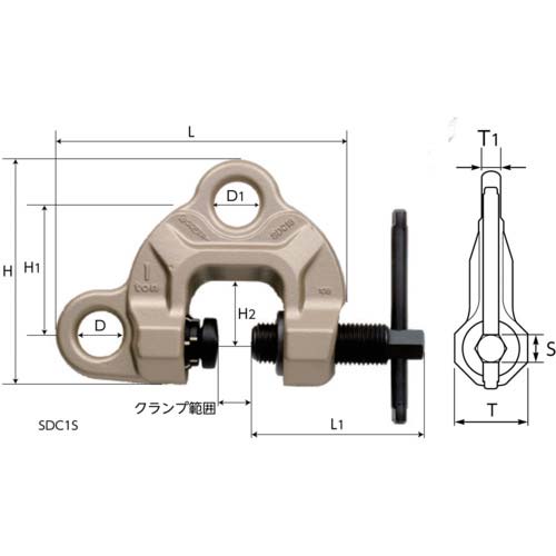 スーパー ねじ式クランプ スクリューカムクランプ(ダブル・アイ型 