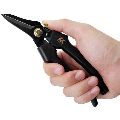 フジ矢 電工ストレートバサミロック付き(黒金) FM04-180NL-BG