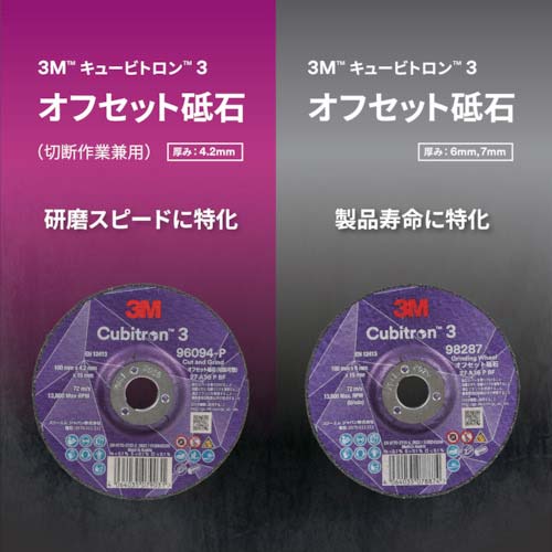 3M キュービトロン3 オフセット砥石 7DCGW96142 外径180mmの通販｜現場市場