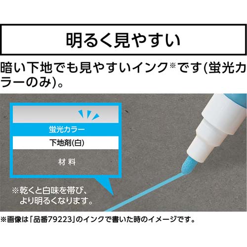 シンワ 墨つけインク50ML空っぽマカー・墨つぼ用 蛍光ブルー 79223