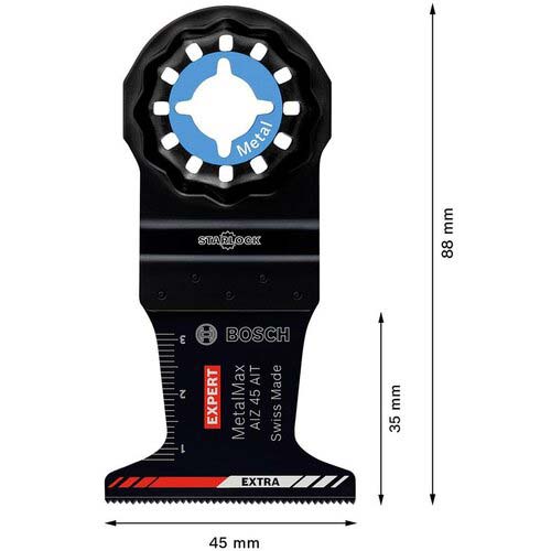 ボッシュ マルチツールブレード(カットソー)スターロック 超硬+エクストラコーティング 金属&ステンレス用 AIZ45AIT