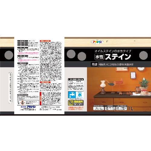 アサヒペン 水性ステイン 1L オーク 426512