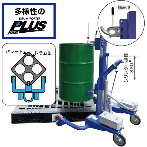 大有 ドラムポータープラス330Bパレット型 ドラてこ付(キャンペーン) DP1072P330BP DORATEKO GIFT