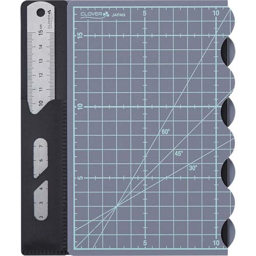 CLOVER カッティングマットE B5折りたたみ・定規付 57-857