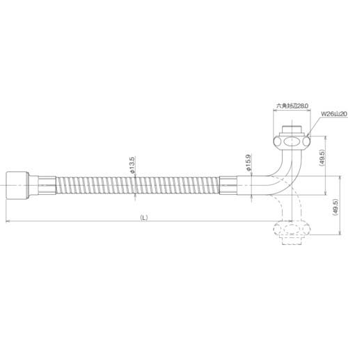 KAKUDAI 自在フレキパイプ240 795-14-240