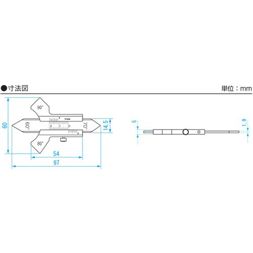 SK 溶接ゲージ(余盛/すみ肉のど厚) AWG-10