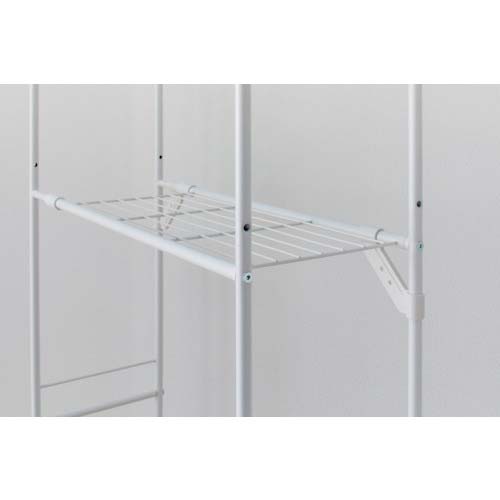 平安伸銅工業 洗濯機ラック ハンガーバー付き マットホワイト HSR-2WH