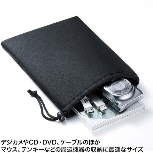 SANWA マルチクッションケース(巾着タイプ) IN-C3K