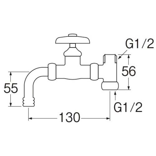 SANEI アングル分岐バルブ JB22A-13