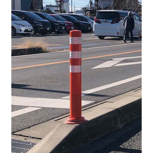 積水 車線分離標 ポールコーンCITY R 一本脚 M16 PCCTR-40RW-F 赤 PCCTR-40RW-FT-T6