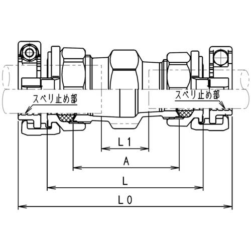 SKカワニシ ポリエチレン管用継手 SKXソケット P10 (温水用) SKX-S-P10-O