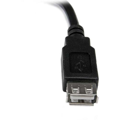 StarTech USBケーブル/A-A/15cm/USB 2.0/480Mbps/延長用/オス・メス/BK USBEXTAA6IN