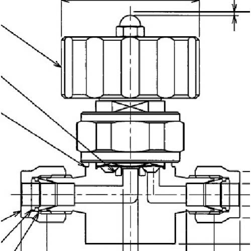 Fujikin SUS鋼製ダイレクトダイヤフラムバルブ_1MPa_FUND-91G FUND-91G-6.35
