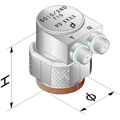 ジャパンプローブ 超音波二振動子垂直探触子/プローブ(標準型) PD-2C20/2NDF15LEMO(S)S