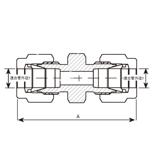 Fujikin ニューV-Lok 2圧縮リング喰い込み式 ステンレス鋼製 VUWF-8-V