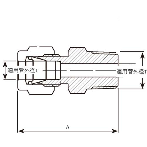 Fujikin ニューV-Lok 2圧縮リング喰い込み式 ステンレス鋼製 VUWH-9.52B-V
