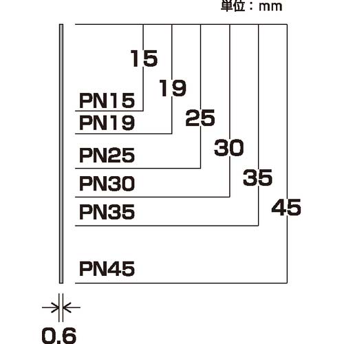 DAIDOHANT ピンネイル PN15 無地 (頭径)0.6×(太さ)0.6×(長さ)15mm 00023865