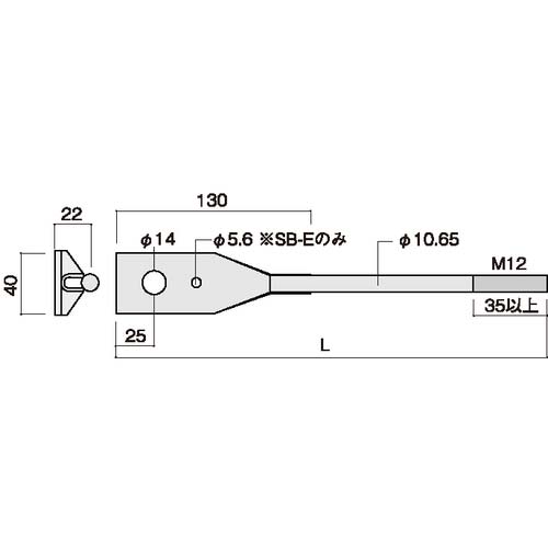 DAIDOHANT Zマーク 腰高羽子板ボルト SB-E2 M12×310 50入 00036085