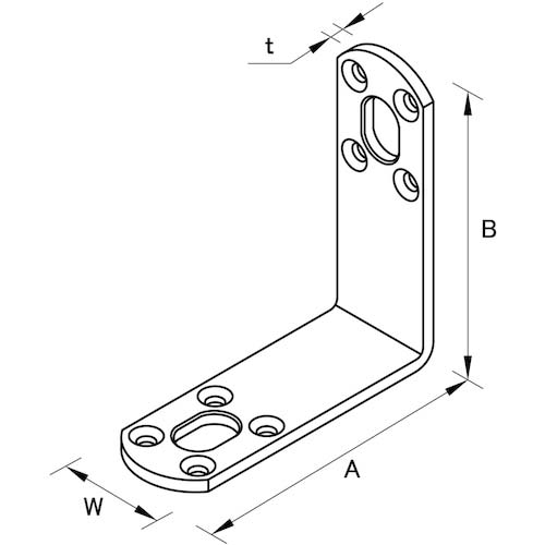 DAIDOHANT ザ・ステー 黒 L型 T3×W25×A40×B40(mm) 00063377