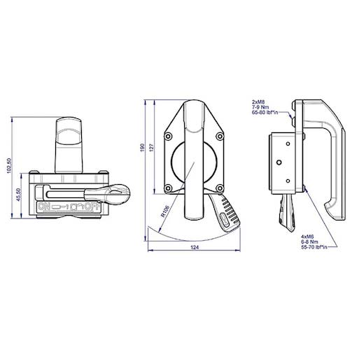 DAIDOHANT アルフラ リフティングマグネット 丸鋼丸パイプ/平鋼兼用 使用荷重50kg TMH50R 10103272