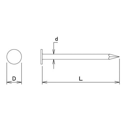 DAIDOHANT プリントボード釘 (径:d)1.5x(長さ:L)25mm 白(約270本入) 10179622