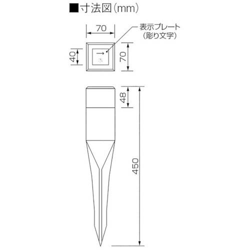 ユニット 埋設表示杭ユニパイル 電 481-59