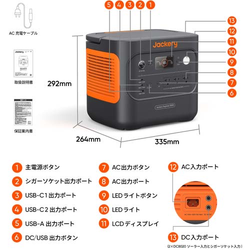 Jackery ポータブル電源 2000New JE-2000Dの通販｜現場市場