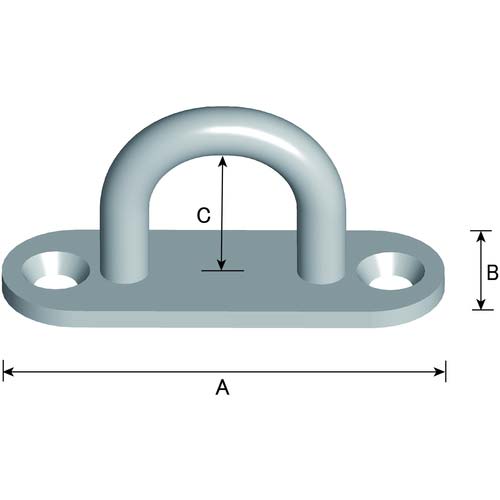 DAIDOHANT ステンレス S3212アイプレート 9mm (Φ)9×(A)100×(B)32×(C)25mm 10102214