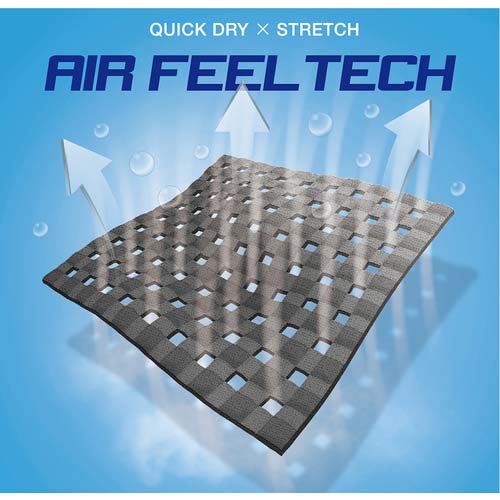 カジメイク 8757 AIR FEEL TECH 長袖クルー ベージュ L 8757-04-L